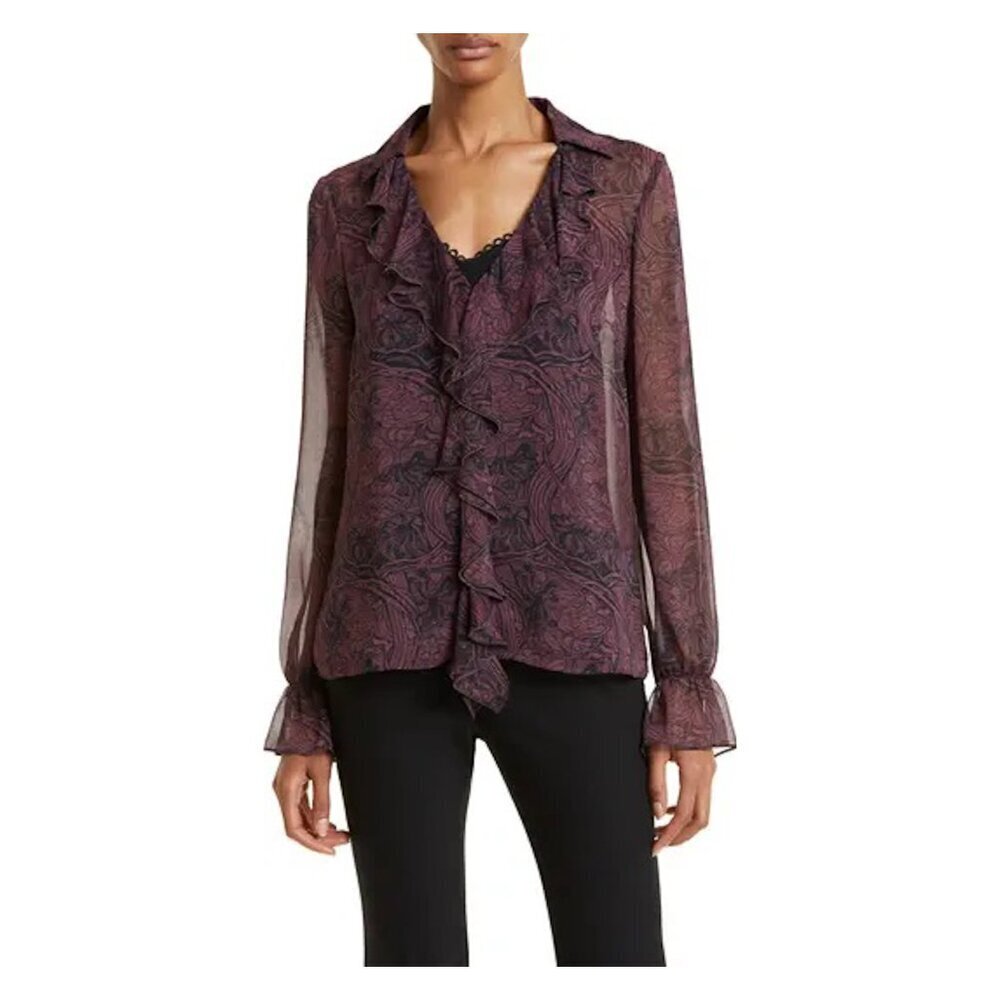 TED BAKER London Coryiah Print Ruffle Blouse